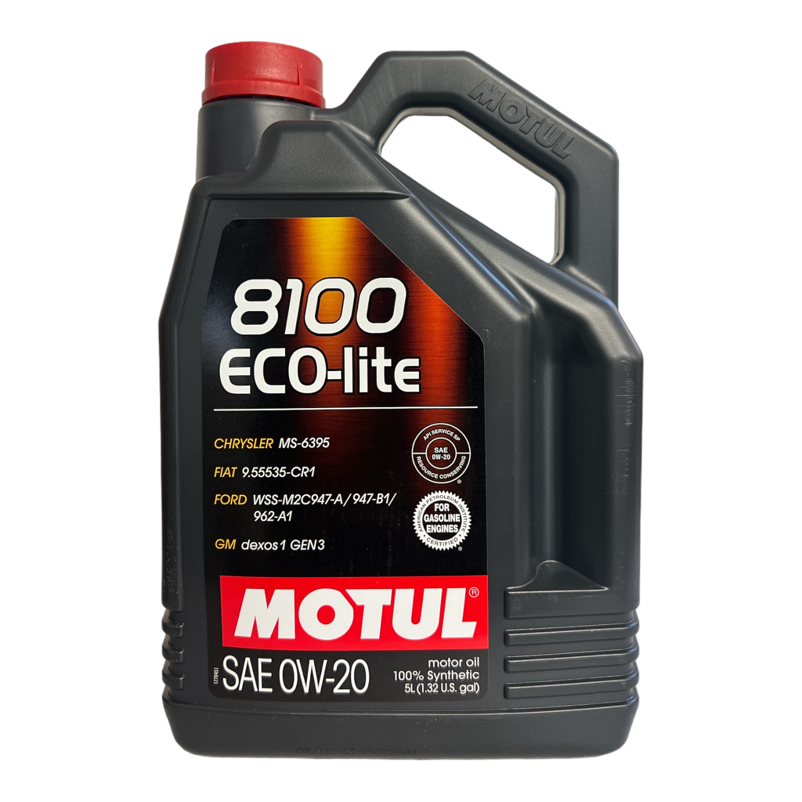 Motul 108862 8100 Eco-Clean 0W-20 Full Synthetic Oil – 5L, Gas & Diesel, New